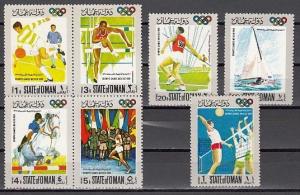 Oman State, 1968 issue. Summer Olympics issue. Scouts with Flags shown.