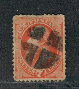 US Sc#138 Used/VF, H Grill 3mm Tear At Left, Cv. $525