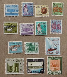 Sudan 1962 Definitives complete, MNH. SEE NOTE. Scott 146-159, CV $26.95