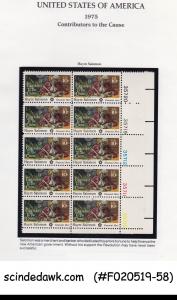 UNITED STATES USA 1975 CONTRIBUTORS TO THE CAUSE SC#1559-62 BLK OF 10 - 4V MNH