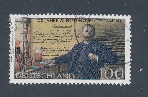 Germany 1995 Scott 1912 used - Alfred Nobel Testament