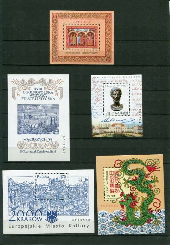 POLAND LOVELY COLLECTION MINI SHEETS AND SETS MAINLY 1990-2010 ALL PERFECT MNH