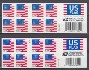 (G) USA #5262a-5263a American Flag  2 Full Booklets of 20  (both types) MNH