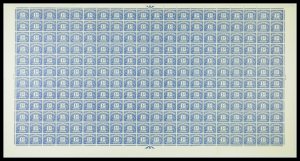 Sg D57 1d Blue QE II Multi Crowns Full sheet of Postage Dues UNMOUNTED MINT