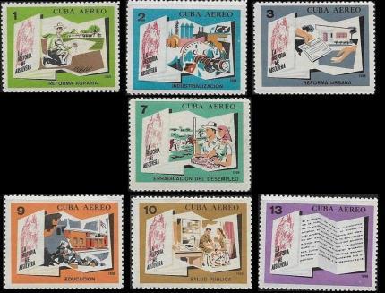 Cuba 1966 Scotts #C240-C246 VF MLH Achievements of the Revolution