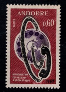 (French) Andorra Scott 176 MH* ITU  Automated Telephone Service  Stamp