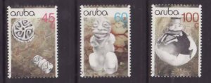 Aruba-Sc#61-3- id5-unused NH set-Archaeological Discoveries-1990-