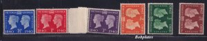 BOBPLATES Great Britain #252-7 Stamp Centenary Set F-VF NH