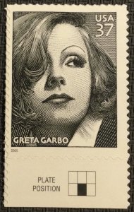 US MNH #3943 Single w/selvage Greta Garbo SCV $.75 L28