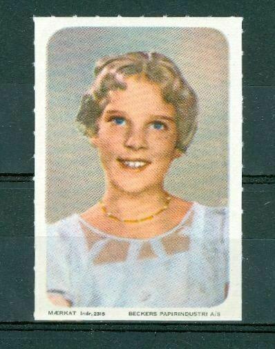 Denmark. Poster Stamp. Mnh 1950es.  Royal  Princess Anne Marie 