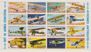 EQUATORIAL GUINEA CTO Scott # Planes Sheet of 20 (1 Sheet) (2)