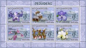 MOZAMBIQUE - 2007 - Orchids - Perf 6v Sheet - Mint Never Hinged