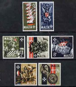 Malta 1965 400th Anniversary of Great Siege set of 7 unmo...