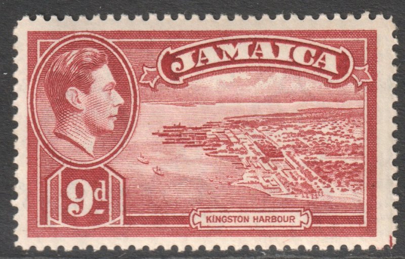 Jamaica Scott 124 - SG129, 1938 George VI 9d MH*