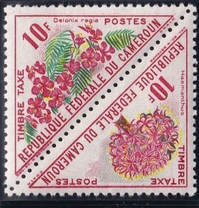 Cameroun J44-J45 (mnh, pencil marks) 10fr Delonix regia & Haemanthus (1963)