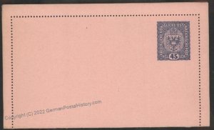 Austria Rohrpost RK13b Pneumatic Mail Postal Stationery Cardletter UNUSED 107875