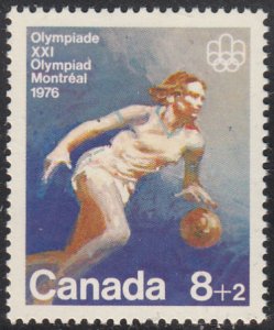 Canada 1976 MNH Sc #B10 8c + 2c Basketball Olympic Symbols