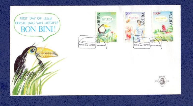 Aruba 1991  FDC 36   welcome stamps