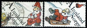 Norway #1809-1810  Used - Christmas Santa Claus (2016)