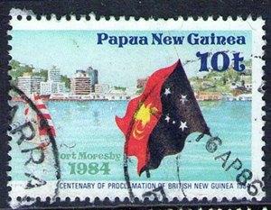 Papua & NEW GUINEA  #617	1984 PROCLAMATION 100YRS 10t USED 