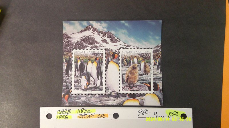 Chile' 1996 Penguins S/S Scott# 1183a XF NH Complete