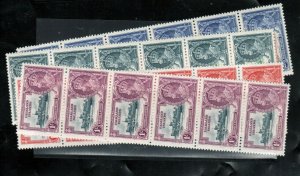 Falkland Islands #77 - #80 Very Fine Never Hinged Set In Strips Of Six