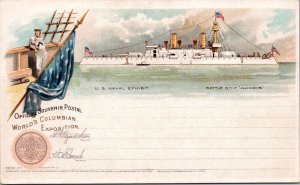 1893 Columbian Expo Postal Card - USS Illinois - Unused - L37471 