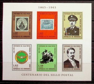 HONDURAS Sc C403a NH IMPERF SOUVENIR SHEET OF 1966 - UPU