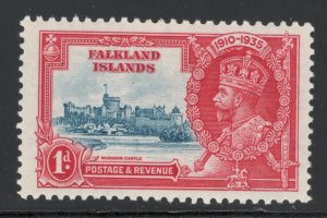 Falkland Islands 1935 Silver Jubilee 1p Scott # 77 MH