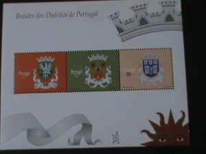 ​PORTUGAL-1998-SC# 2118a-DISTRICT ARMS OF PORTUGAL-MNH-S/S VF-LAST ONE