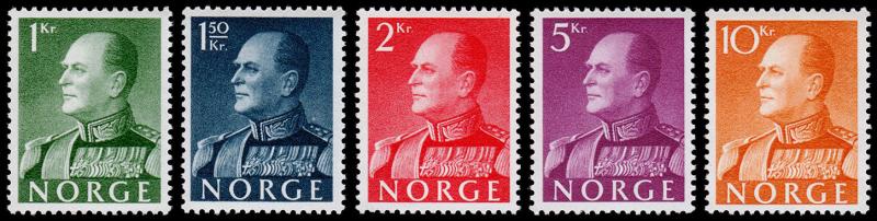 Norway Scott 370-374 (1959) Mint NH VF Complete Set, CV $90.50 C