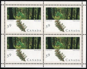 Canada SC#1285a 39¢ Canadian Forests: Pacific Coast Forest Mini Sheet (1990) MNH