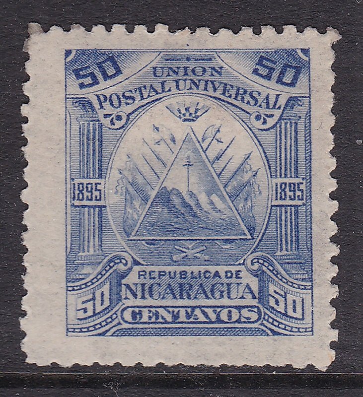 NICARAGUA ^^^^^1895  RARER  sc#70 mint   CLASSIC $50.00@@dc531nica