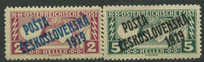 Czechoslovakia #B34-B35 Overprint MVLH  Scott CV. $62.00
