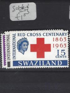 SWAZILAND  (P1510B)  QEII FFH, RED CROSS  SG 106-8   MOG