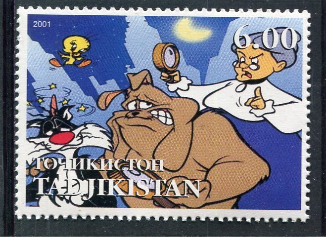 Tajikistan 2001 DISNEY BUGS BUNNY Characters 1 value Perforated Mint (NH)