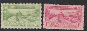 New Zealand # 179-180, Exhibition Buildings, Mint Hinged, 1/3 Cat.