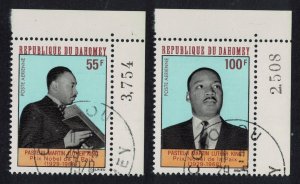 SALE Dahomey Martin Luther King 2v Corners Numbers 1968 CTO SC#C72-C73