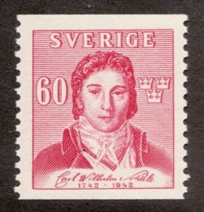 1942 Sweden SC#337  - 60 Ore - Carl Wilhelm Scheele - MH postage stamp Cv $6