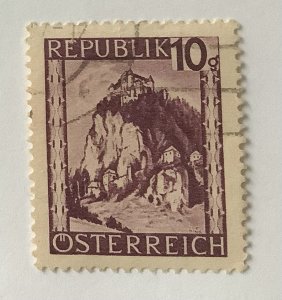 Austria 1946-47 Scott 485 used - 10g, landscape, Hochosterwitz, Carinthia