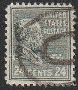 SC# 828 - (24c) - Benjamin Harrison - Used single