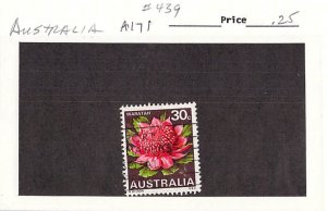 Australia 439 Used Waratah Flower 1 1968 (SC0_483)