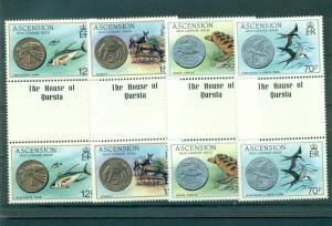 Ascension Is. - Sc# 355-8. 1984 Coins & Wildlife NH Gutter Pairs. $8.00.