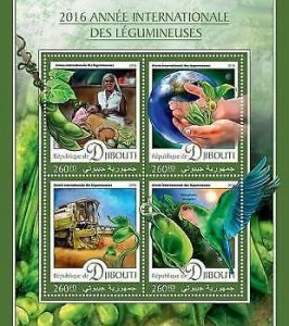 2016 Djibouti - Year Of Pulses. Michel Code: 1209-1212. Scott Code: 995