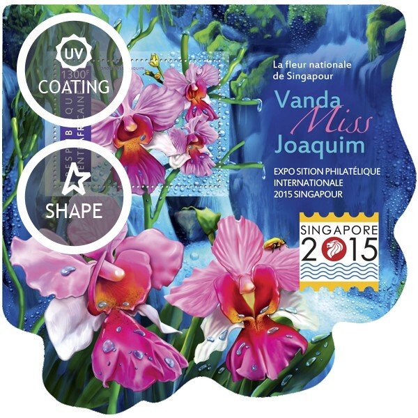 C A R - 2015 - Orchids - Perf Souv Sheet - Mint Never Hinged