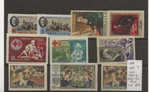 Russia 1955-7 six sets sg.1955-7, 1961, 1963-4, 1967-70 MH