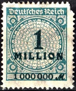 Germany: SC#281 1,000,000m Value in Millionen (1923) MHR/Fault