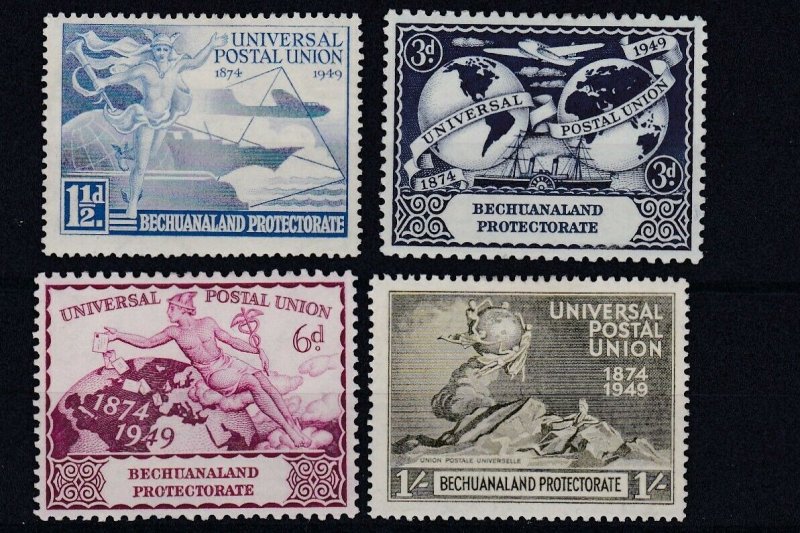 BECHUANALAND     1949  UPU SET OF 4  MH 