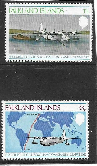 1978   FALKLAND ISLANDS  -  SG.  346 / 347  -  FIRST DIRECT FLIGHT   -  MNH