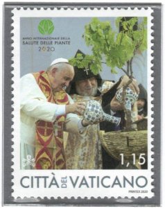 VATICAN CITY 2020 International Year of Plant Health; Scott 1740; MNH